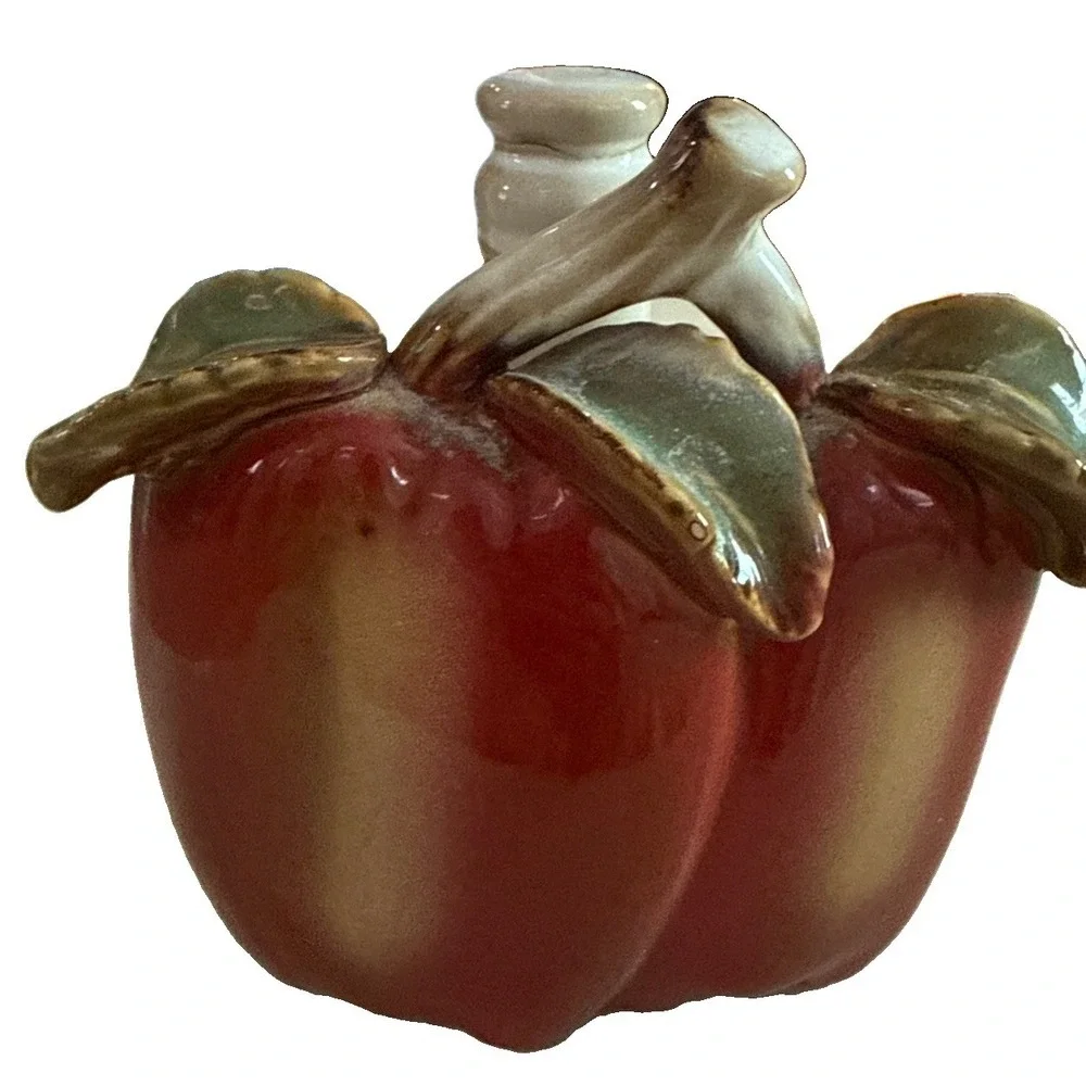 Ceramic Vintage Apples Paper Towel Holder Kitchen Decor Beautiful Glazed